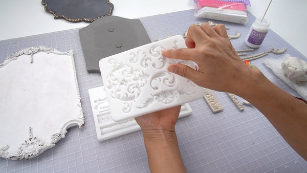 Flourishment Sheet Mold - Silicone Mold  Delicate details for all types of clay projects! Mold size: 17 cm x 13 cm Realistic flower petals for CLAYCRAFT BY DECO CLAY as well as sugar flowers and