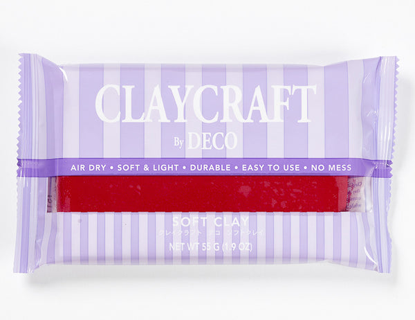 CLAYCRAFT™ by DECO® Soft Clay comes in 6 vibrant colors. A unique non-toxic clay that is lightweight, smooth, and pliable. CLAYCRAFT™ by DECO® Soft Clay will air dry to a firm consistency in 24 hours. No baking required.