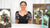 Instructor displaying decorative sculpted frames with clay artichokes, roses, foliage, ribbons, and tassels.