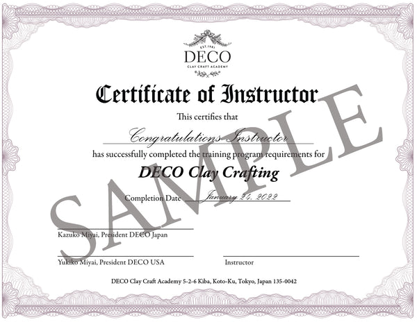 DECO Instructor Certification Fee